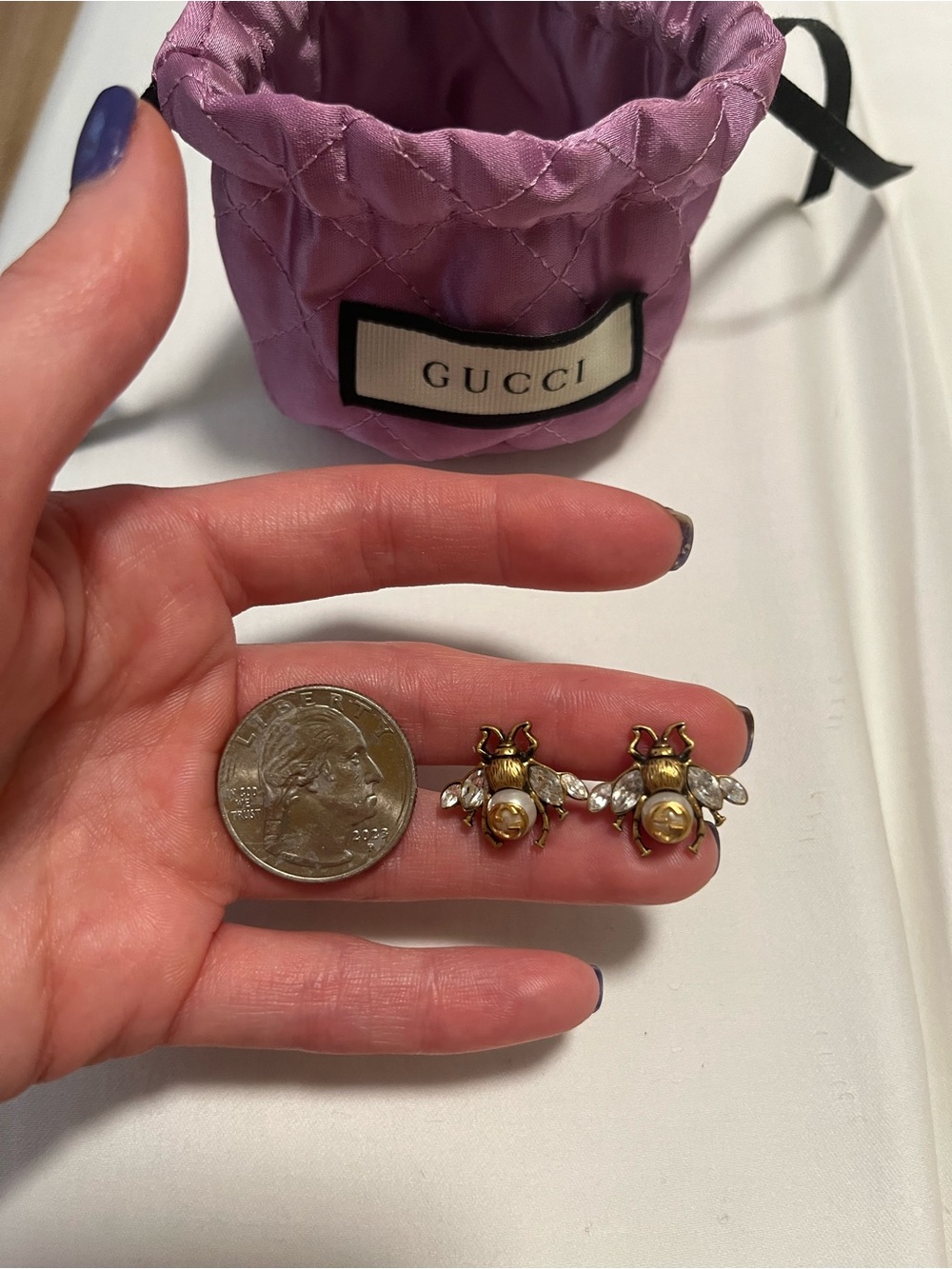 Gucci Bee Stud Earrings - Gold